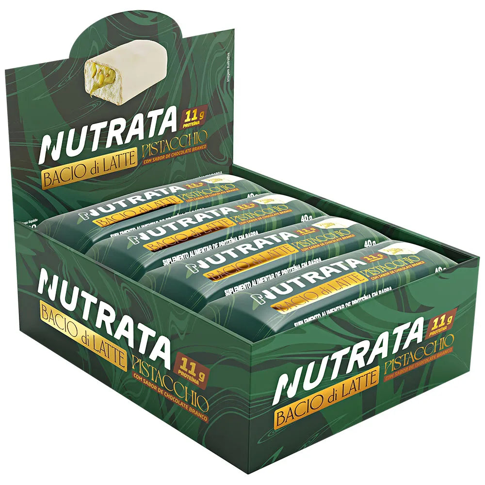 BARRINHA BACIO DI LATTE PISTACHE C/ 12 X 40GR - NUTRATA