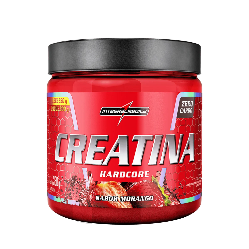 CREATINA HARDCORE 350 GR MORANGO INTEGRALMEDICA