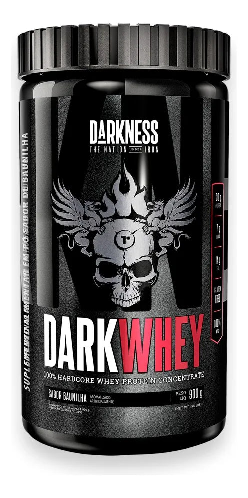 DARK WHEY 100% 900G - INTEGRALMEDICA DARKNESS BAUNILHA