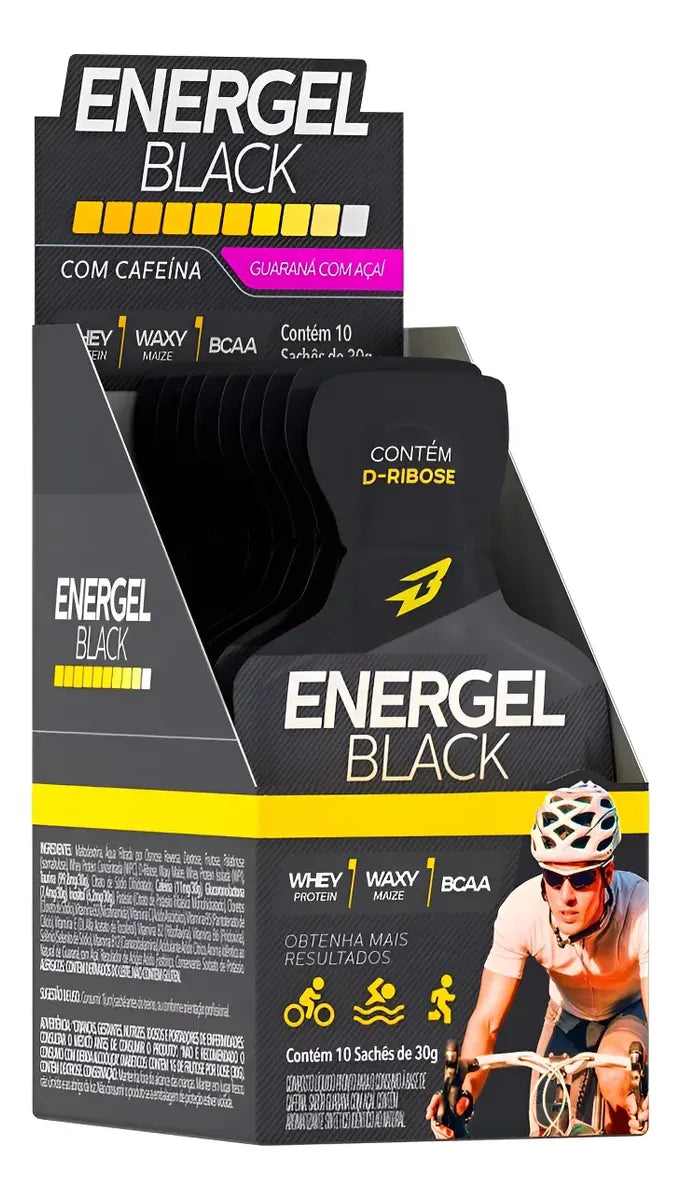 ENERGEL BLACK CX C/ 10 SACHES - BODY ACTION GUARANA C/ ACAI