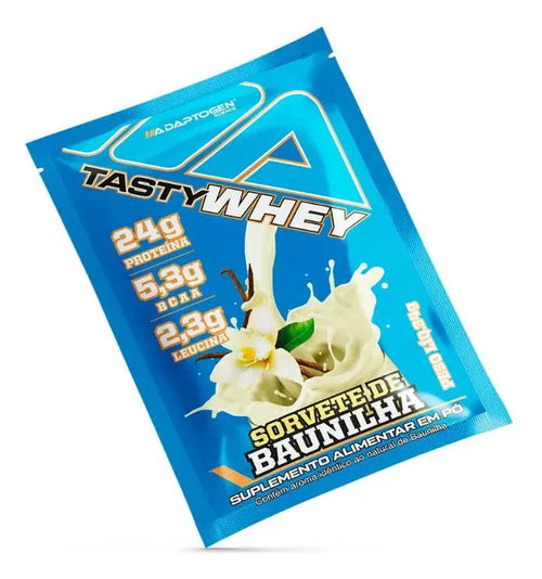 CX C/ 12 SACHE TASTY WHEY - ADAPTOGEN SCIENCE BAUNILHA