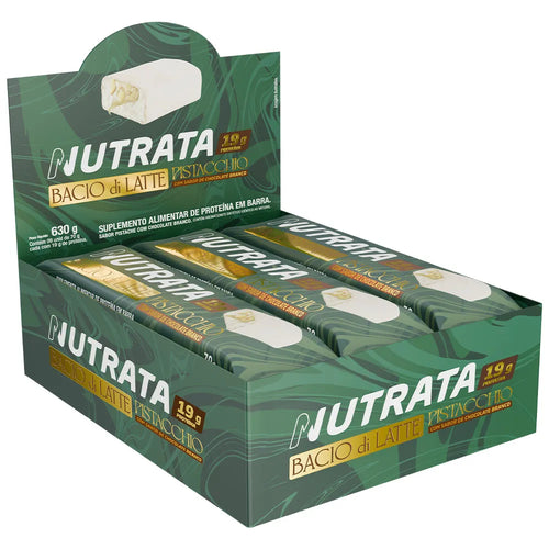 BARRINHA BACIO DI LATTE PISTACHE DISPLAY C/ 9 X 70GR - NUTRATA