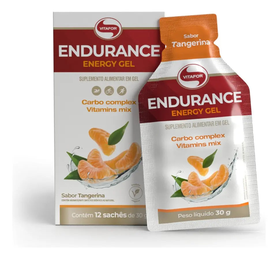 END ENERGY GEL 12 SACHES DE 30G TANGERINA - VITAFOR