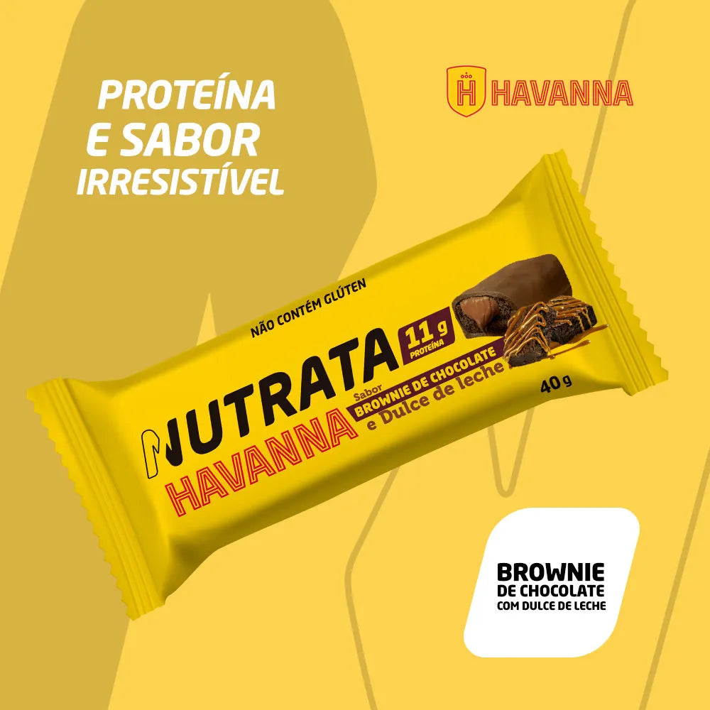 GREGO BAR C/12 - NUTRATA BROWNIE DE CHOCOLATE + HAVANNA