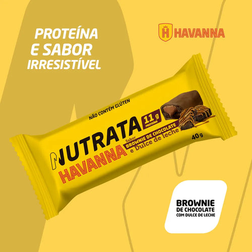 GREGO BAR C/12 - NUTRATA BROWNIE DE CHOCOLATE + HAVANNA