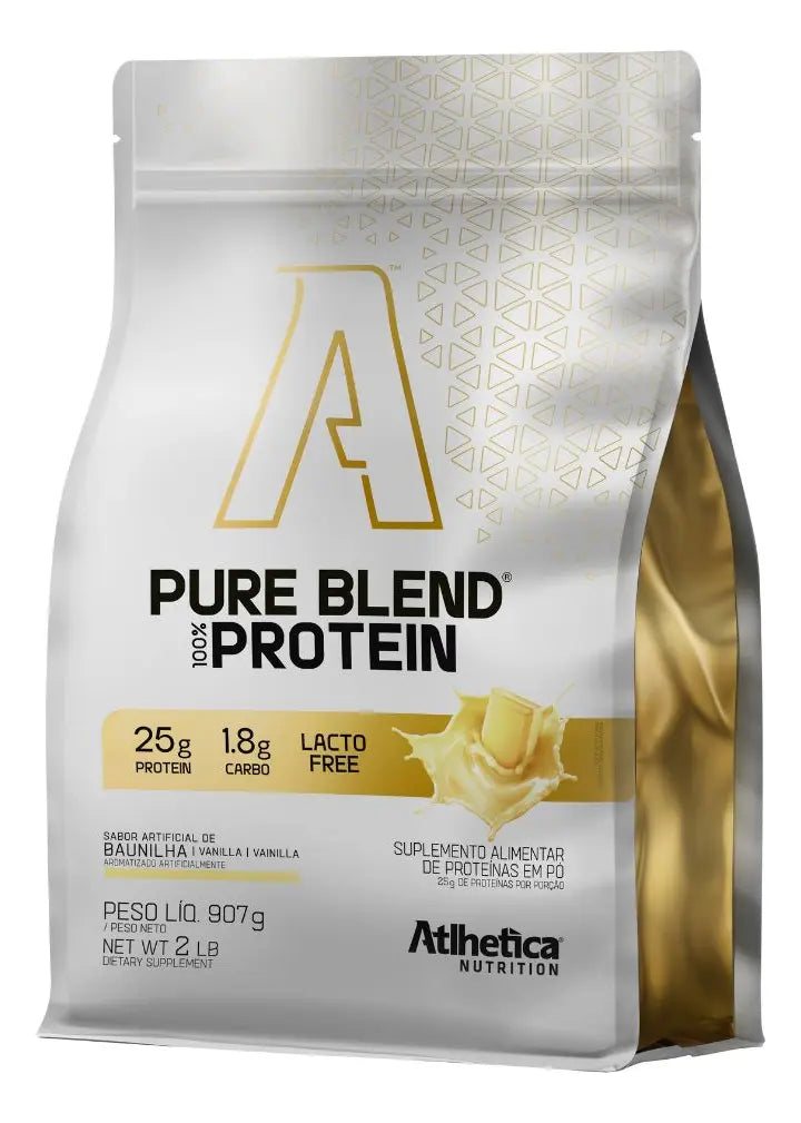 PURE BLEND 100% PROTEIN LACTO-FREE 907G - ATLHETICA BAUNILHA