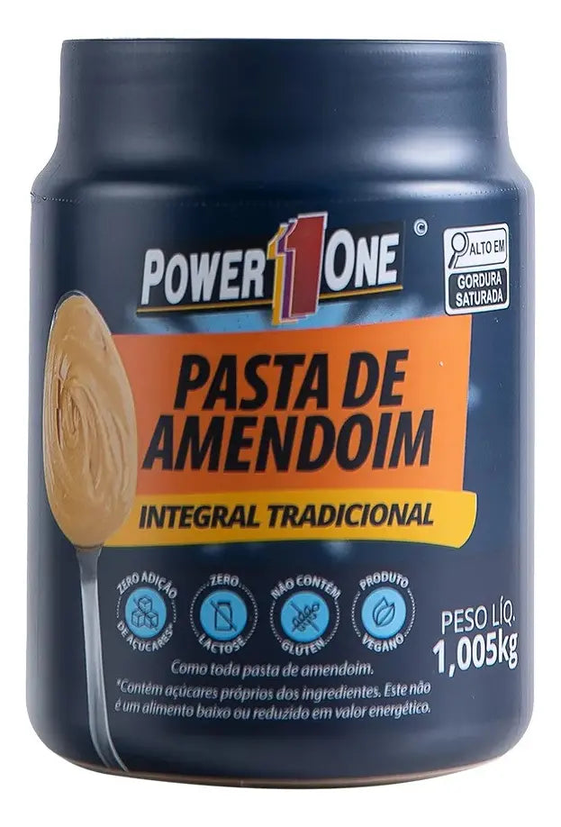 PASTA DE AMENDOIM 1,005KG INTEGRAL TRADICIONAL POWE ONE