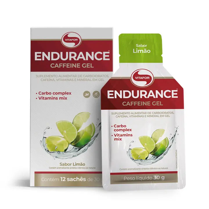 END CAFFEINE GEL 12 SACHES DE 30G LIMAO - VITAFOR