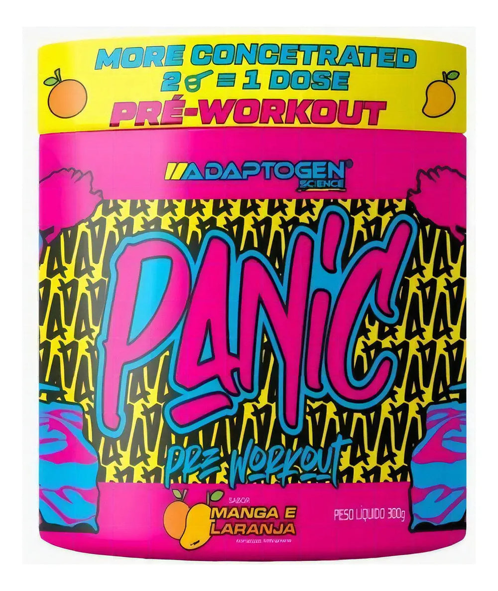 PANIC PRE WORKOUT 300G - ADAPTOGEN SCIENCE MANGA COM LARANJA