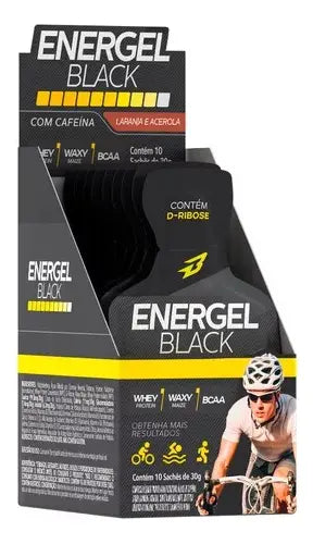 ENERGEL BLACK CX C/ 10 SACHES - BODY ACTION LARANJA C/ ACEROLA
