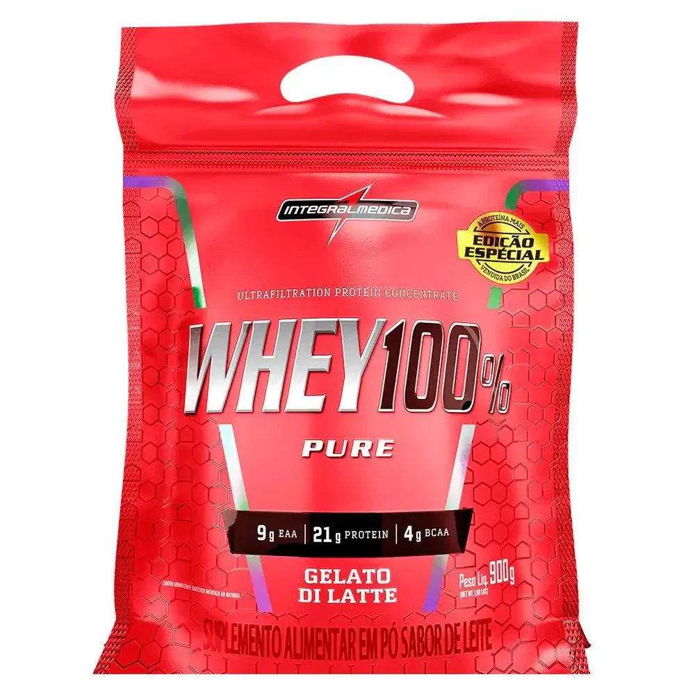 100% WHEY REFIL 907G - INTEGRALMEDICA GELATO DI LATTE