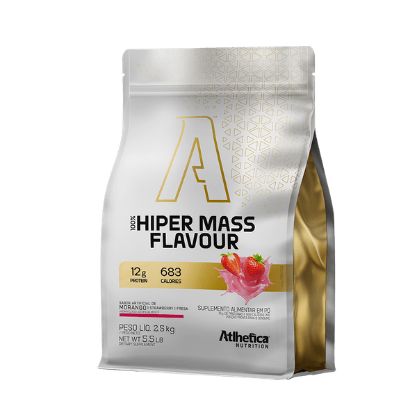 100% HIPER MASS FLAVOUR 2,5KG - ATLHETICA MORANGO