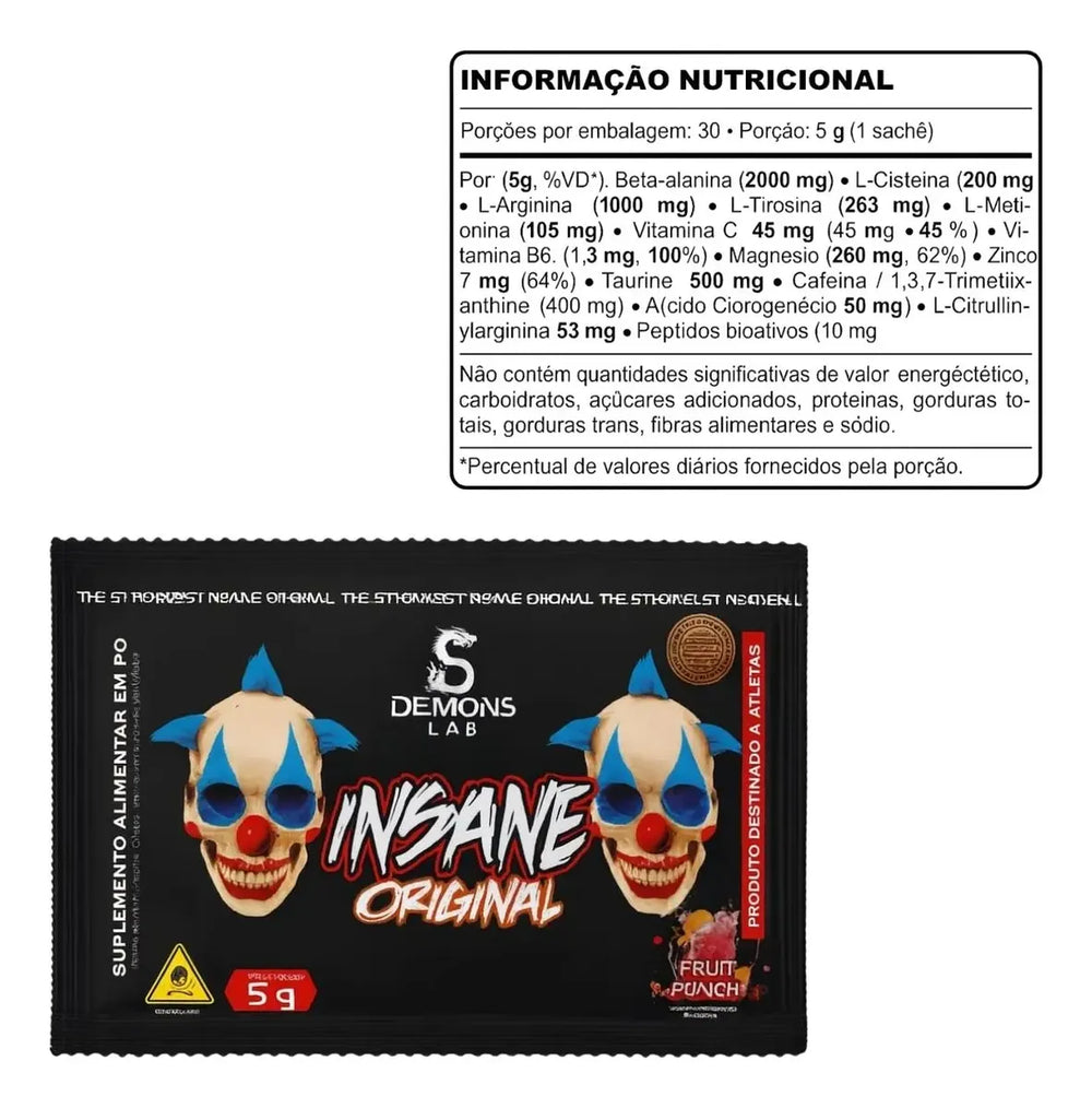 INSANE ORIGINAL DISPLAY 30SACHES - DEMONS LAB FRUIT PUNCH