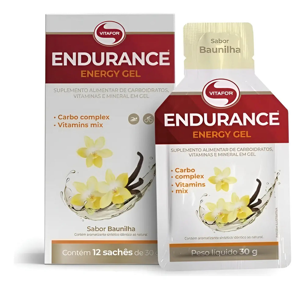 END ENERGY GEL 12 SACHES DE 30G BAUNILHA - VITAFOR