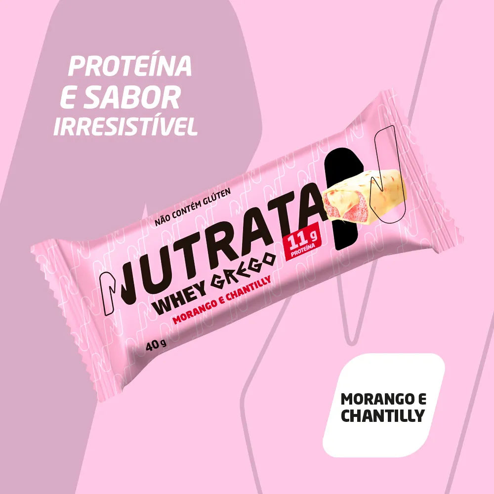 GREGO BAR C/12 - NUTRATA MORANGO C/ CHANTILLY